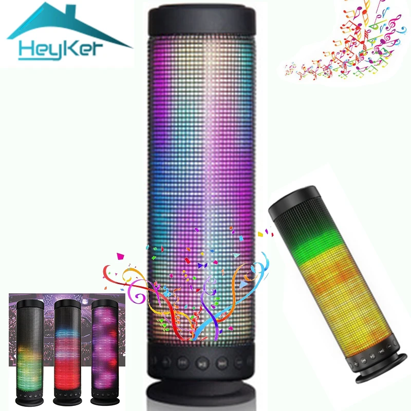 

NEW Mini Portable Wireless Bluetooth Speaker Pulse 3D LED Light Microphone Handsfree AUX HIFI TF Card for Outdoor Sports Boombox