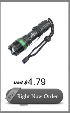 LED Flashlight CREE Q5 / XM-L T6 1000lm / 2000Lumens Torch Cree LED Torch light For 1x18650 5 Models+ AC Charger