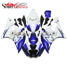 Hot Vendas de Injeção Carenagens Para Yamaha YZF-R6 06 07 YZF 600 R6 2006 2007 ABS Da Motocicleta Carenagem Kit Carenagens 46 Azul Branco nova