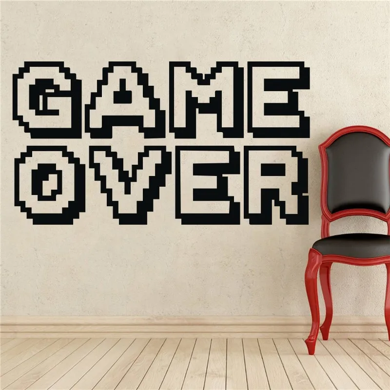 Game-Over-Wall-Decal-Art-Boys-Room-Home-Decor-Wall-Stickers-Vinyl-Decoration-Wall-Mural-T429 (1)