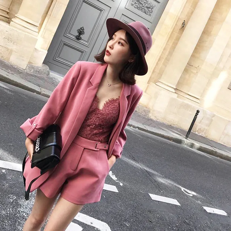 

Spring new female bf Hong Kong style Hong Kong taste of a small incense wind suit suit two suits summer