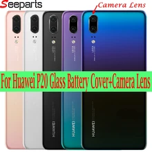 Huawei P20 Задняя крышка батареи EML L29 L22 Задняя стеклянная дверь корпус чехол для huawei P20 крышка батареи задняя панель с объективом камеры