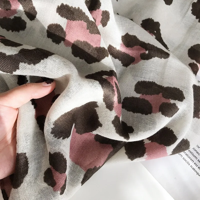 2019 осень-зима бренд леопардовые пятна кистовидная вискоза шаль шарф леди печати платки и палантины пашминовый палантин мусульманский