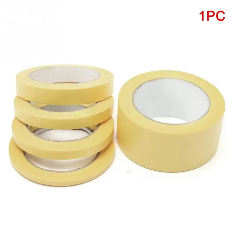 

Paint Masking Tape Model Paint Spray Yellow Masking Tape Temperature Automotive Paint Masking Decoration 8mm/10mm/12mm/18mm/30mm