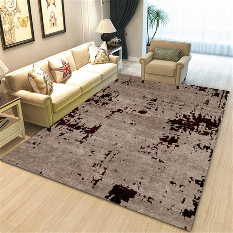 Ковры для гостиной, Европейский и американский стиль, абстрактный современный серо-коричневый ковер, ковер для детской комнаты, кухонный пол, коврики