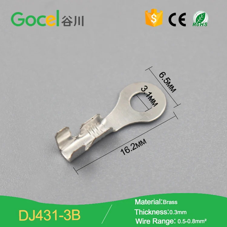 Круговой наконечник латунный обжимной терминал кольцо DJ431 3|ring terminal|crimp terminals ringcrimp