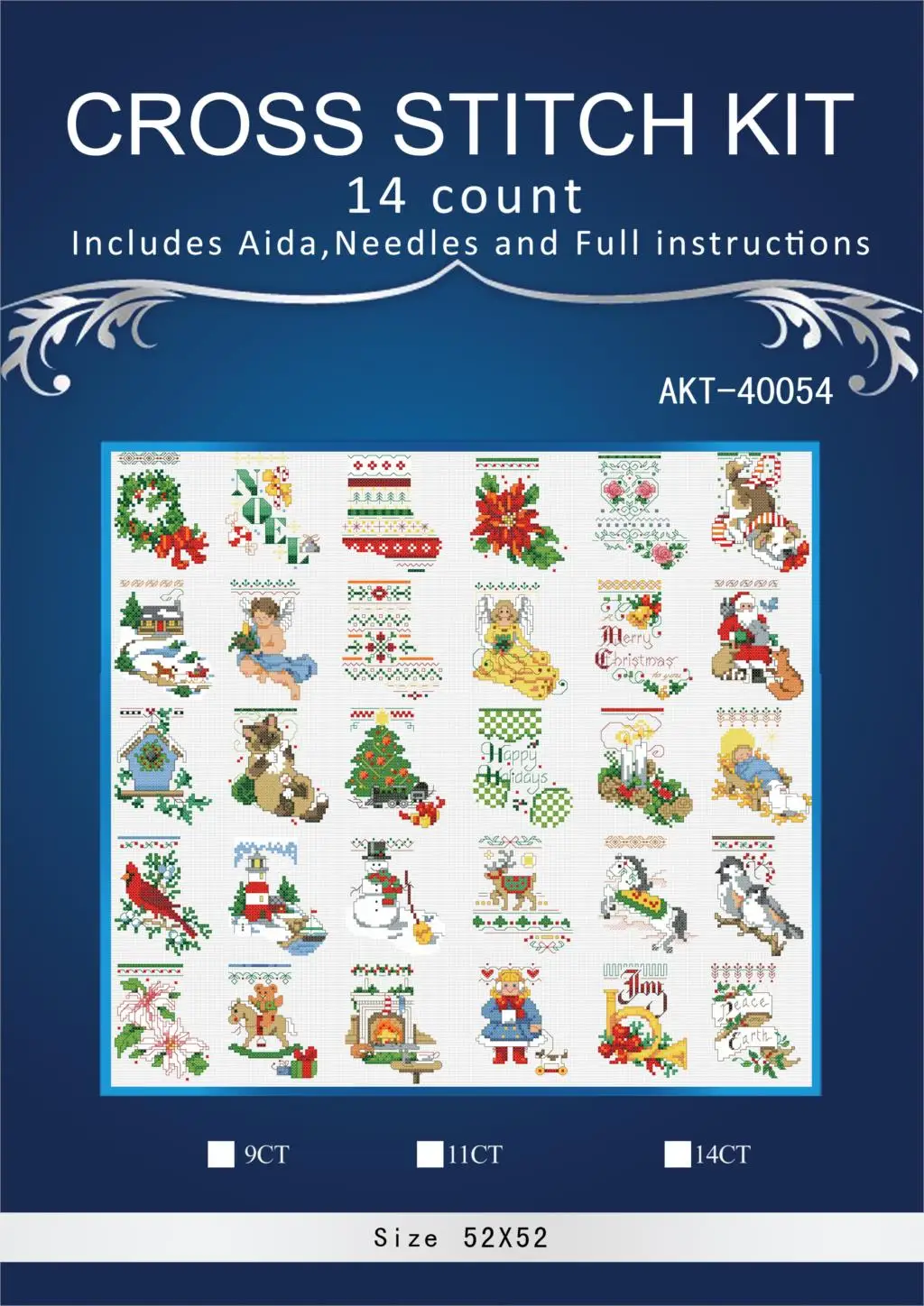 

14/16/18/28 Counted Cross Stitch Kit Tiny Stocking Ornament Christmas Ornaments, 30 pcs stockings bucilla 84293