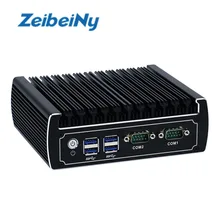 Fanless mini pc intel core i3 6100u CPU dual lan dual com nano itx desktop computer support M.2 port 6 USB3.0 12V