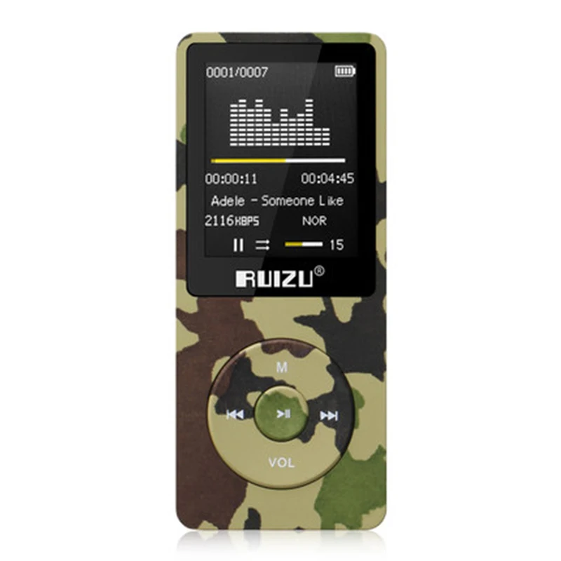 MP3 плеер ruidu X02 с английской версией, 4 ГБ, 8 ГБ, 16 ГБ, музыкальный плеер с fm-радио, видео, электронная книга, портативный MP3, поддержка TF карты - Цвет: Green