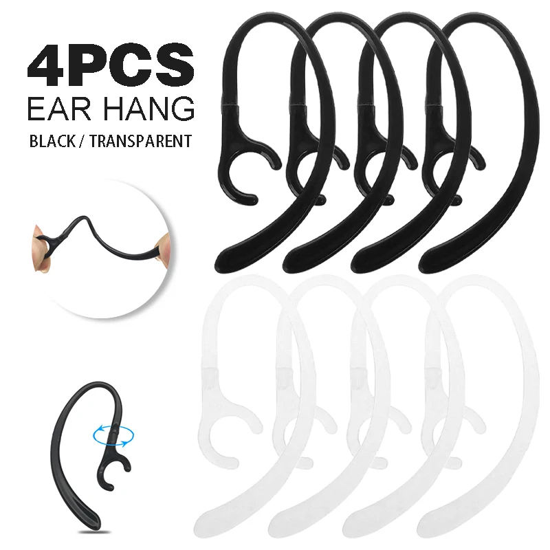 

4pcs Wireless bluetooth Earphone Earhook Loop Clip Headphone Stand Sport Headset Ear Hook Clamp Holder for Headphone