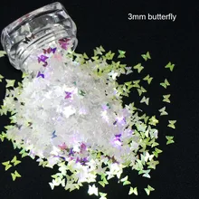 Бабочка/облако/летучая мышь/Дельфин формы блёстки, синий фиолетовый цвета блестящие ломтики 3D ногтей художественные блестки пайетки