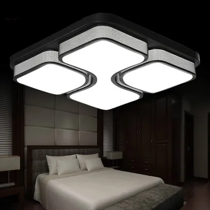 

110V/220V Square Acrylic LED Ceiling Light White/Black color Iron LED Ceiling lamp for living room Modern home lighting