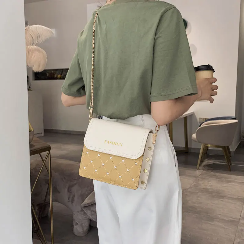 

Designer Crossbody Shoulder Bag New Small Satchel Women Bag High Quality Flap Chain Bag PU Leather Casual Small Flap Bag