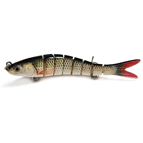 Home v1 1 isca de pesca dura 14 cm 25g multi articulado 3d olhos 8 segmento rigido lure