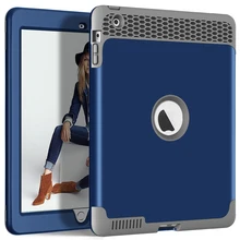 Для Apple iPad 2/3/4 чехол дети Безопасный Heavy Duty противоударный Прочный Гибридный армированный чехол из поликарбоната и силикона 3 в 1 Защитная крышка для всего тела