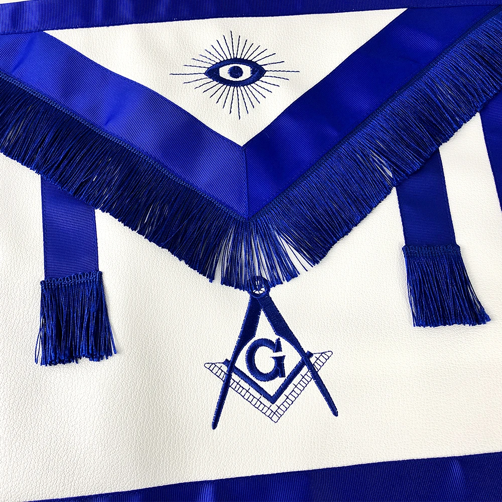 Masonic Royal Arch Hand Embroidered White Polyester Gloves Great gift for apprentice freemason member