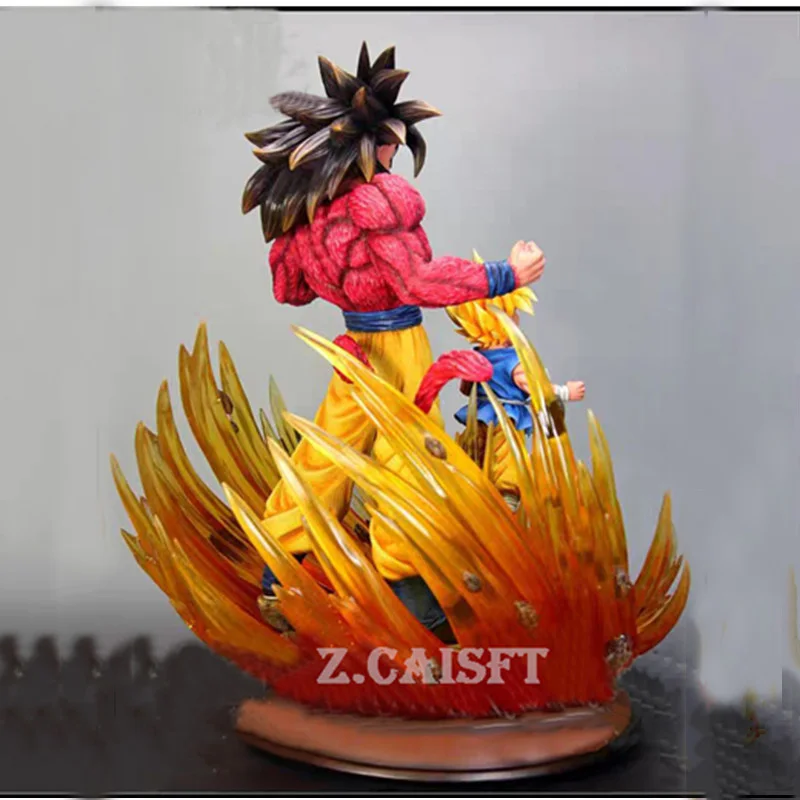 23,6" Статуя драконов Saiyan Son Goku бюст с светодиодный головой портрет анимационная фигурка GK Коллекционная модель игрушки 60 см коробка H37