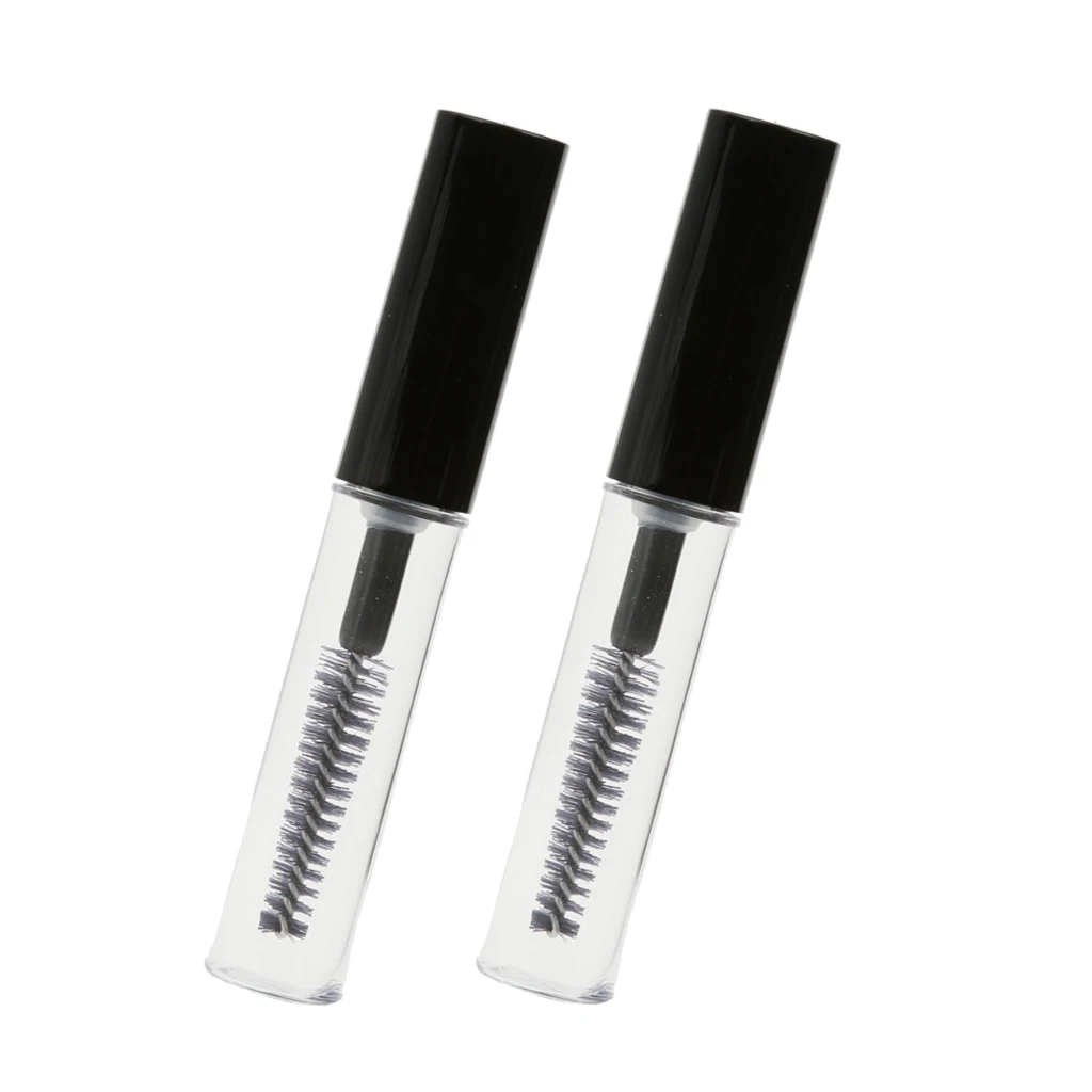 

2pcs 4ML Empty Refillable Mascara Bottle with Eyelash Wand Applicator Cosmetic Makeup Sample Container Tubes New