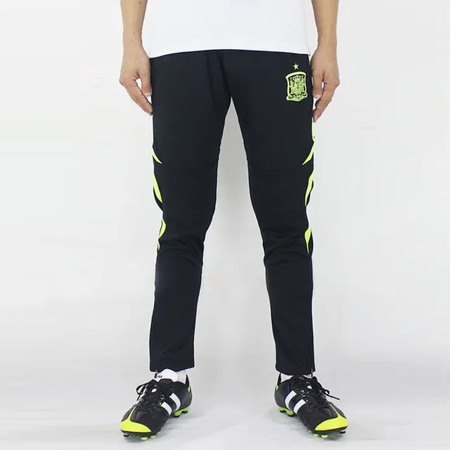 Yellow Striped 100 Polyester Soccer Training Pants Mens Jogging Sport