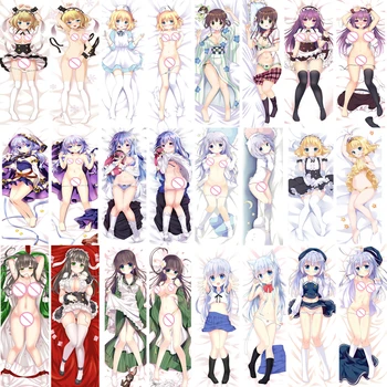 

Update Anime Is the Order a Rabbit Kafuu Chino & Hoto Kokoa & Ujimatsu Chiya Dakimakura pillow cover Hugging Body PillowCase