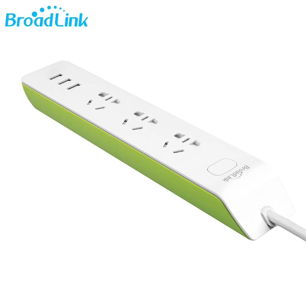 

Broadlink MP2 Smart Home System Power Strip Wireless Remote Control Electrical Smart Plugs Sockets with 3 Outlets and 3 USB