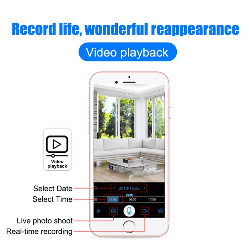 Million HD WIFI Smart Home Remote Camera Mobile Detection Night Vision No Light Voice Talk Monitor