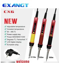 CXG E60w/90 Вт/110 Вт ЖК-дисплей температура регулируемый Электрический паяльник ЕС Plug Lnternal Отопление Паяльная Станция