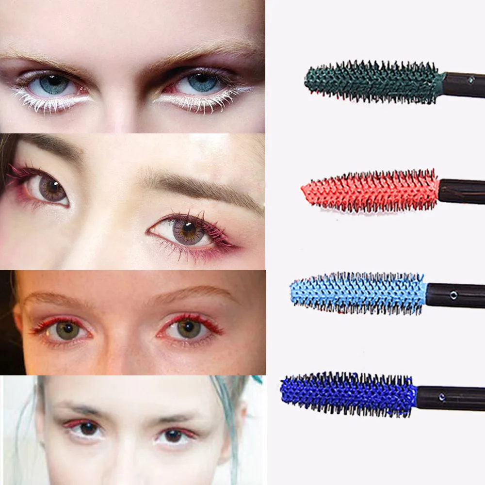 1* Mascara Eyes Makeup Waterproof Easy Remove Lengthen Eyelashes Color