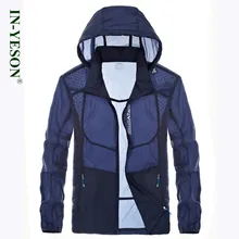Новое поступление, брендовая IN-YESON, мужская уличная куртка, одежда, летняя тонкая Солнцезащитная куртка, большие размеры, M-4XL