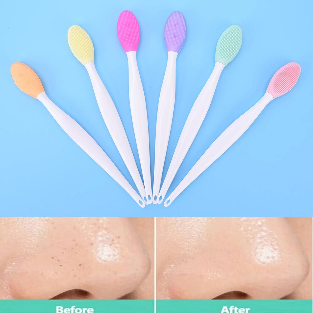 Silicone Wash Face Exfoliating Blackhead Extrator Remover Facial Cleansing Brush Tool