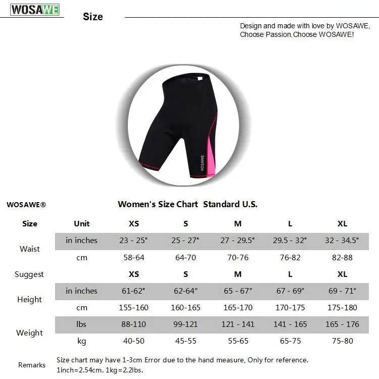 WOSAWE женские велосипедные шорты с гелевой подкладкой, велосипедные шорты, быстросохнущие летние шорты из спандекса для велоспорта, S-XL