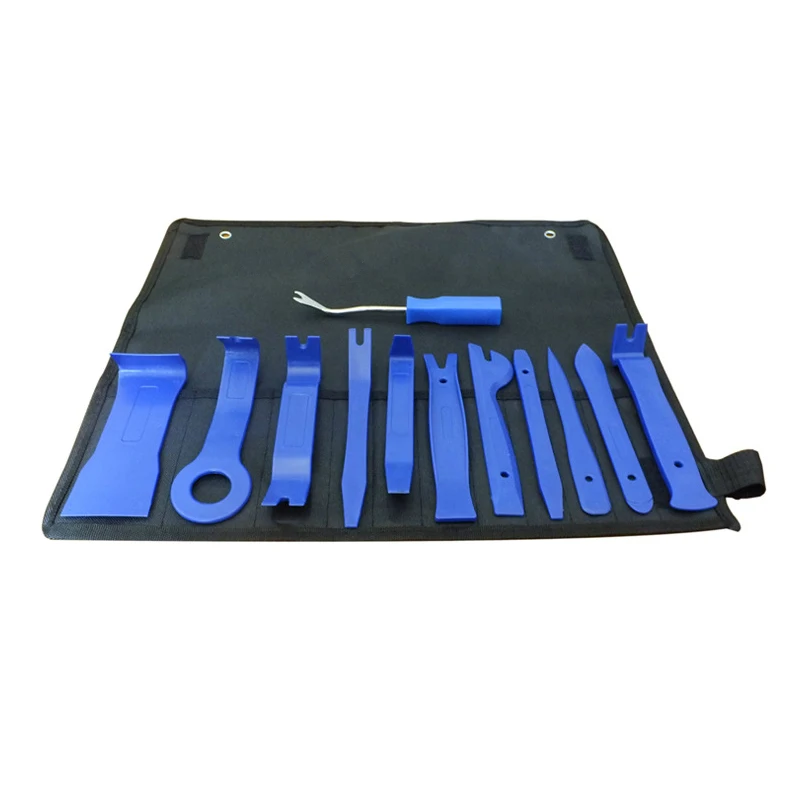 

12pcs/set Blue color Hard Plastic Auto Car Repair Tool Door Clip Panel Trim Dash Audio Stereo Removal Fastener Clamp DIY Pry T