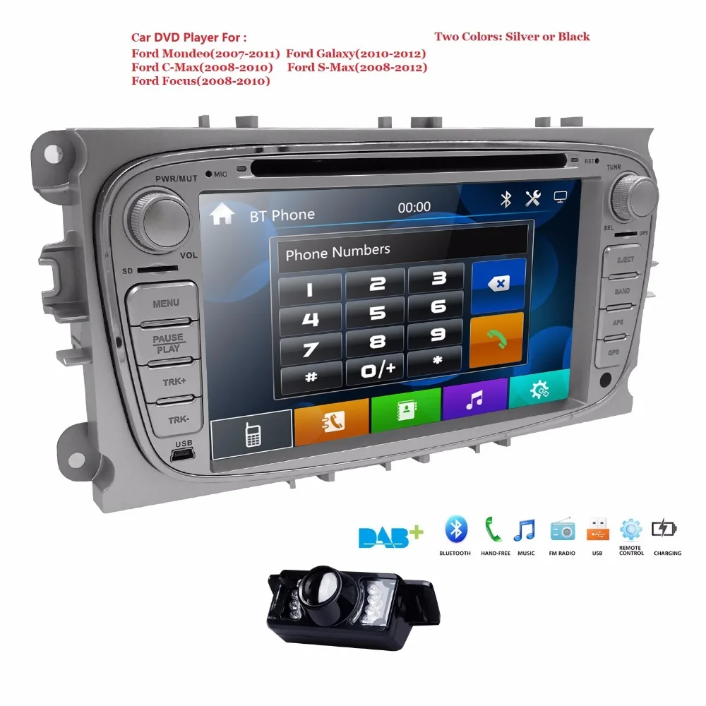 Автомобильный мультимедийный монитор автомагнитола 2 din с GPS Навигатором для Ford