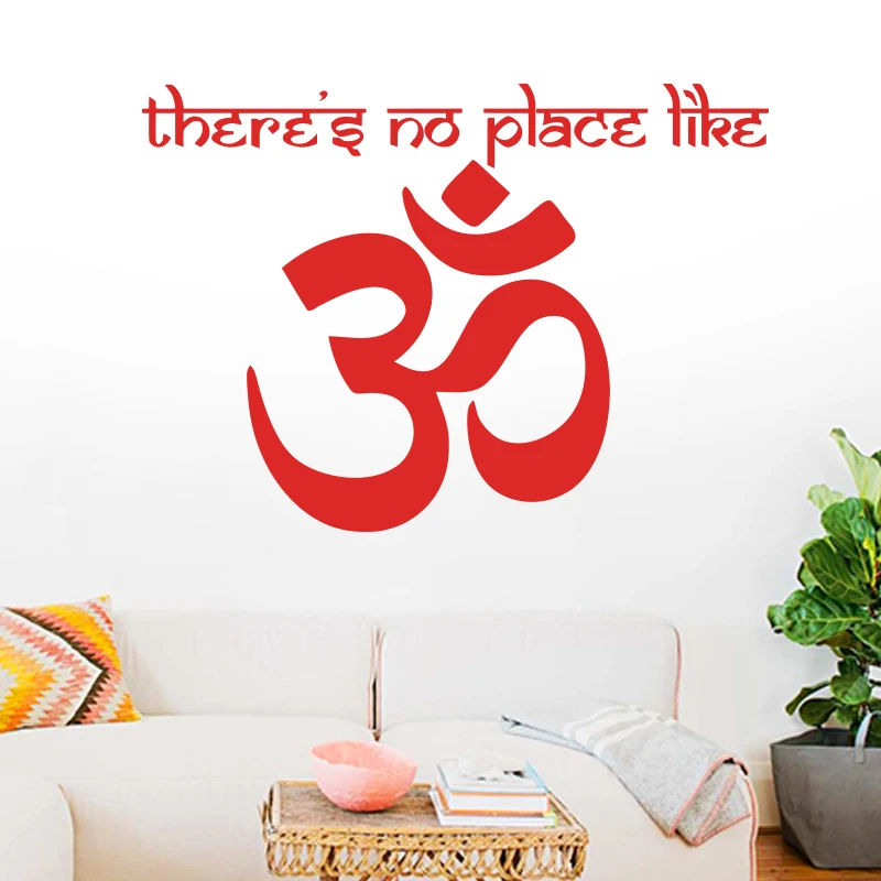 Om Shanti символ индуизм виниловая наклейка на стену Yogs Namaste наклейки для украшения