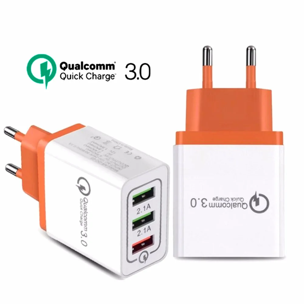 NEW Quick Charging QC 3.0 Smart Charger 3 USB Port Mobile Phone Flash