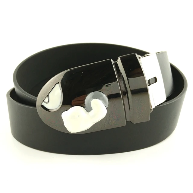 Leather belt with Super Mario buckle
