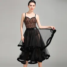 Black latin dance competition costumes ladies latin dress fringe salsa dance clothes tango dress board rumba latin dance wear