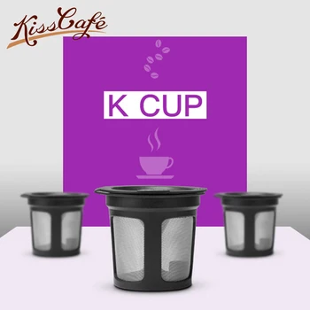 

2pc Stainless Steel Reusable Coffee Filters Capsule Cup Refillable Cycle Coffee Capsules Pods For Keurig Machines Filter K-cup