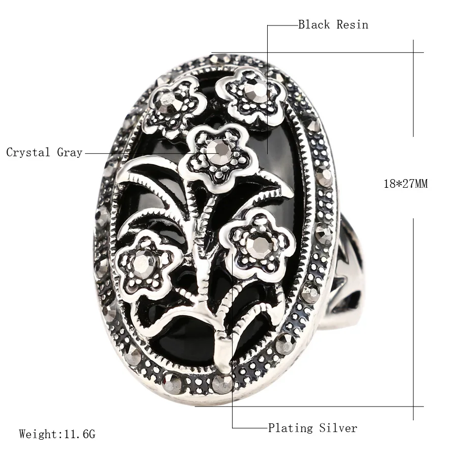 Fashion-Retro-Jewelry-Silver-Color-Unique-Vintage-Crystal-Flower-Black-Rings-For-Women-Hot (1)