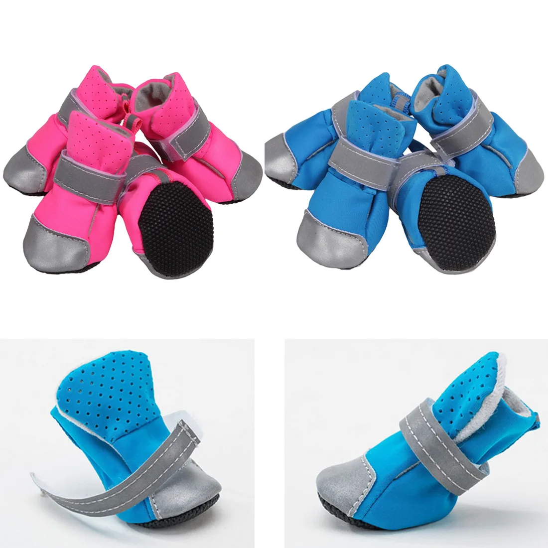 Buy 4Pcs/set Pet Dogs Rain Snow Shoes Easy to wear