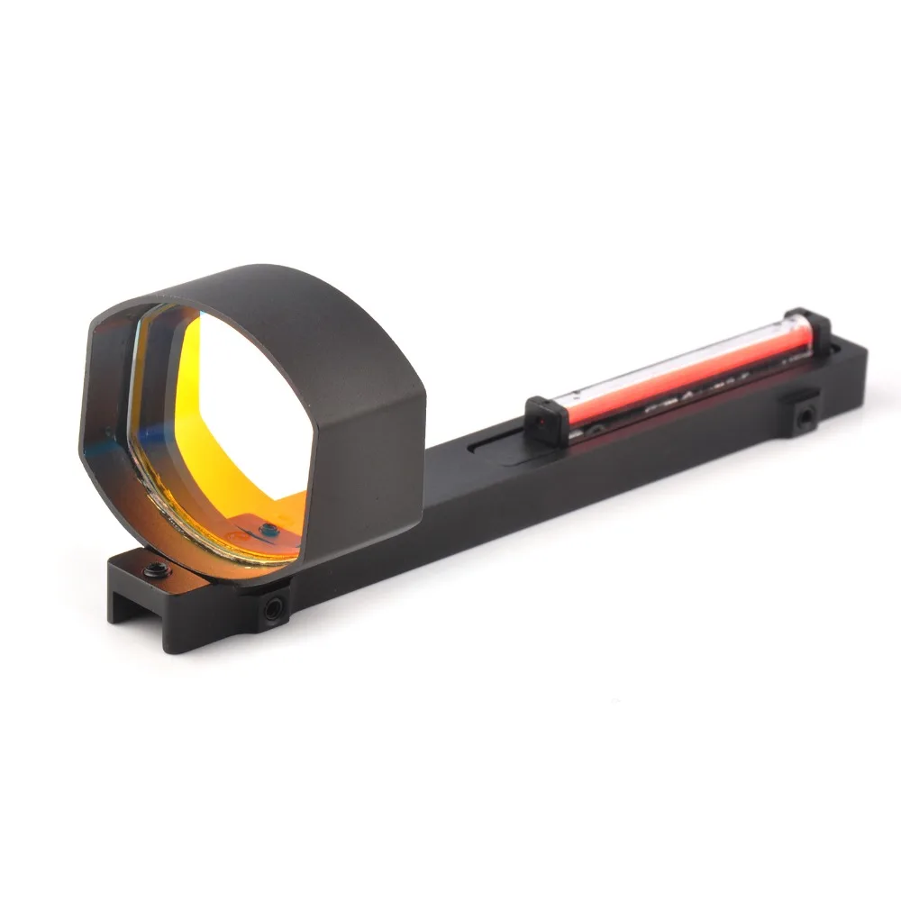 Óptica de Fibra Scope para Espingardas Vermelha Sight Trilho Base Montagem Caça Tiro 1x40 Dot Rib 4 1x40 óptica de fibra vermelha dot sight