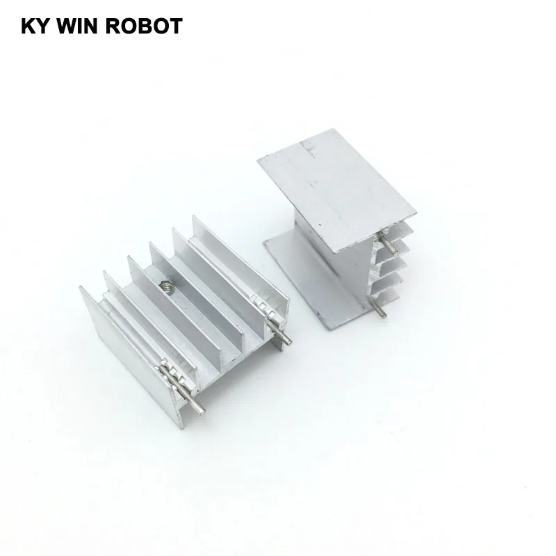 10pcs Aluminium TO-220 Heatsink TO 220 Heat Sink Transistor Radiator TO220 Cooler Cooling 25*23*16MM White With 2Pin