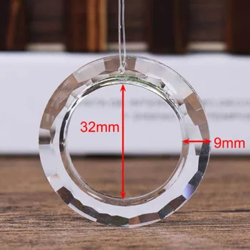 

1PCS Handing Ring Chandelier Glass Crystals Lamp Prisms Parts Drops Pendant 50mm Anillos De Cristal New