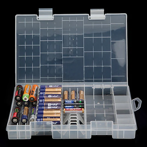 

HFES Brand New Multi-function AAA AA C D 9V Battery Holder Hard Plastic Case Storage Box Racks