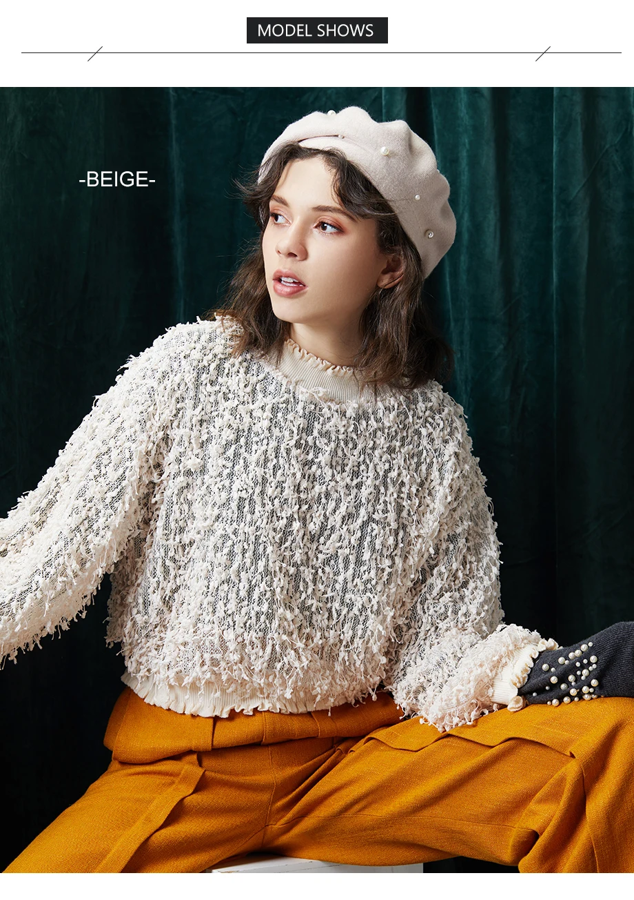 New Beret With Pearls For Woman In Autumn Winter Pure Wool Knitted Bead Pearl Cap Warm Girl Sweet Painter Ladies Hat Wholesale (5)