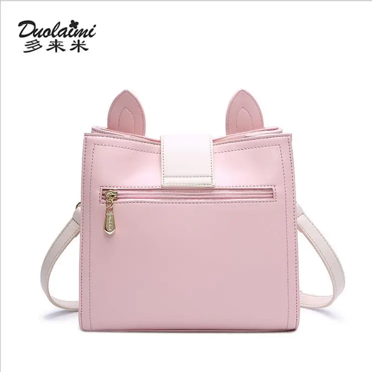 DuoLaiMi сумки для женщин 2018 розовая сумка через плечо вышивка bolsa feminina искусственная