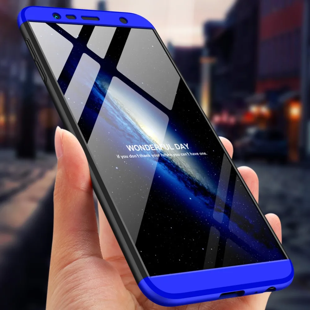 

For Galaxy J6 2018 Full Protection Hard PC Shockproof Case For Samsung Galaxy J6 Plus J6+ J6Plus J610F SM-J610F Tempered Glass