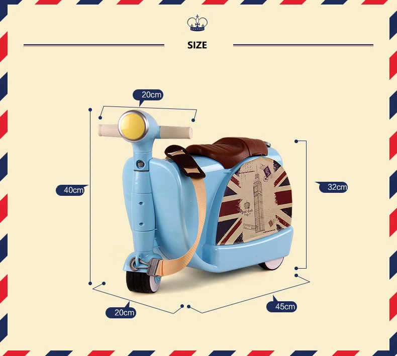 Новинка, детский дорожный шкафчик, сумка для мальчиков и девочек, креативная игрушка, коробка для багажа, чемодан, тяга, коробка, можно сидеть и кататься, чек, коробка, подарок ребенку