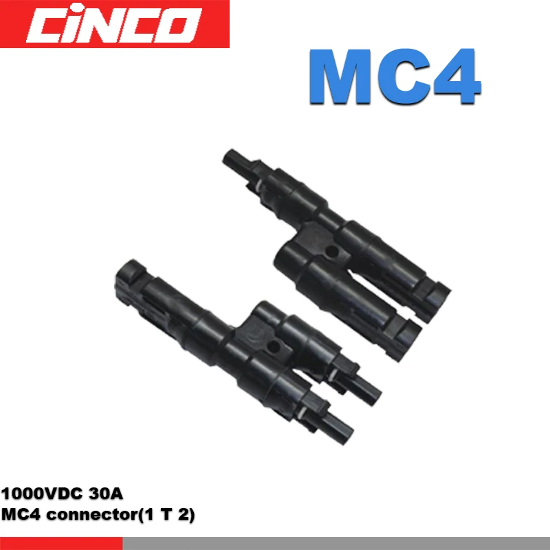 

MC4 connector Y type parallel connection solar panel system waterprrof MC4 connector Branch Two pieces Solar Cell Connect Plug