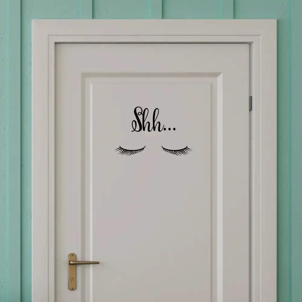 Cerrado Diseno De Ojos Cita Adhesivos De Pared Puerta Calcomanias